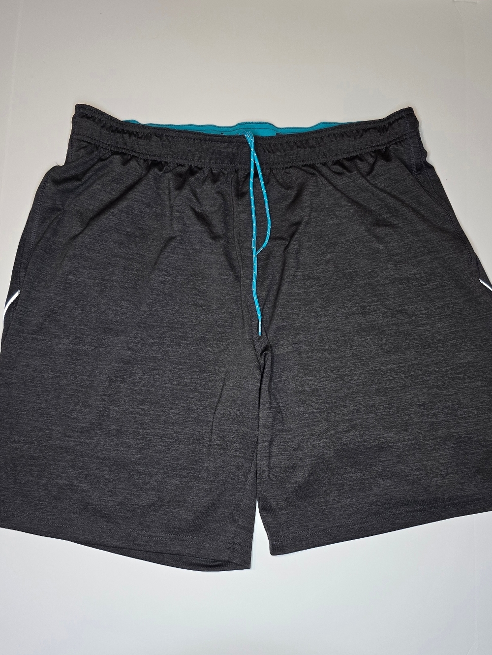 Reebok Mens Athletic Shorts 2XL Black Drawstring Workout Gym Activewear